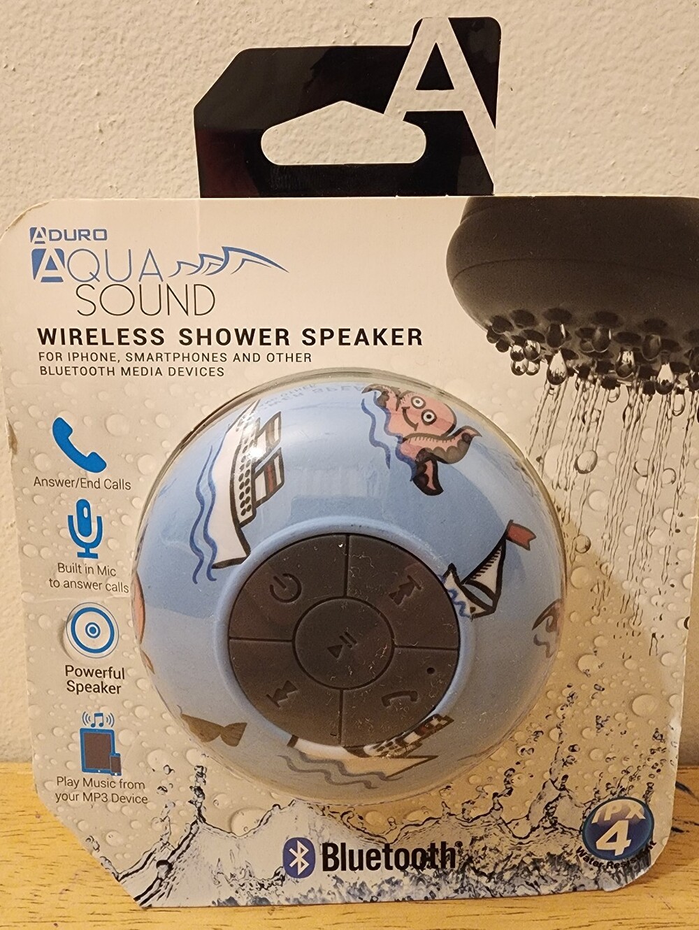 Aduro OceanSound Wireless Waterproof Bluetooth Shower Speaker - Aqua Sound